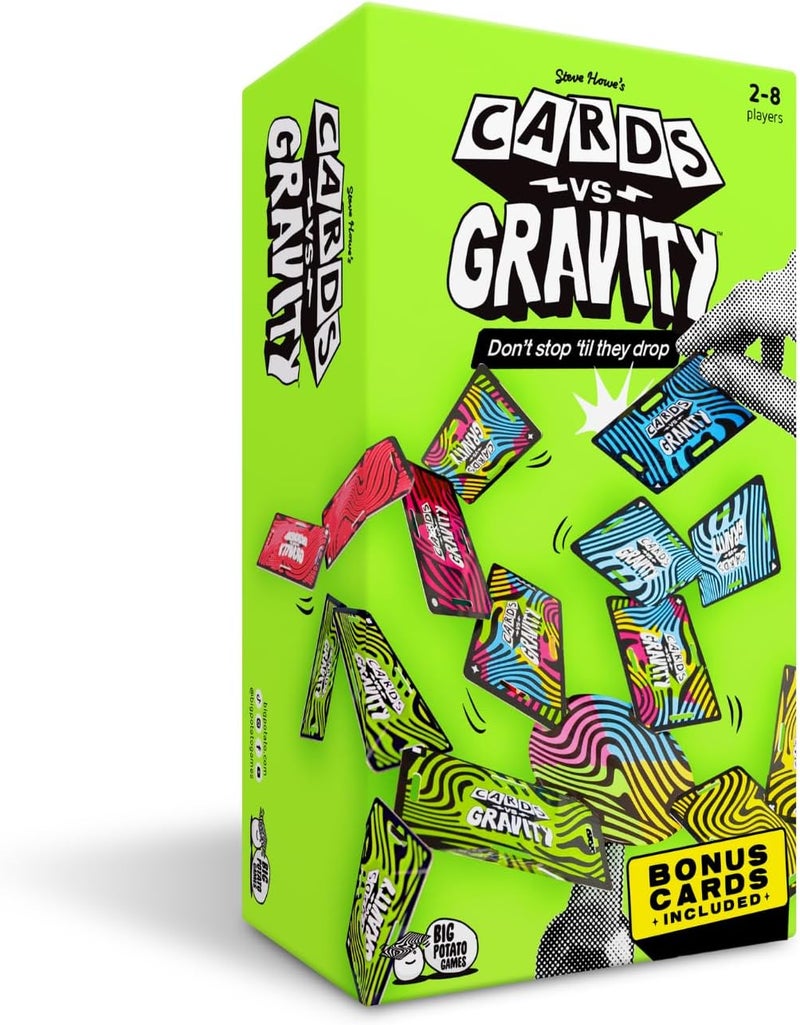 BIG POTATO Cards vs Gravity Pro: Ultimate Stacking & Balancing Travel Game | Waterproof Card Game for Camping, Vacations & Family Fun | 2-8 Players - Image 1